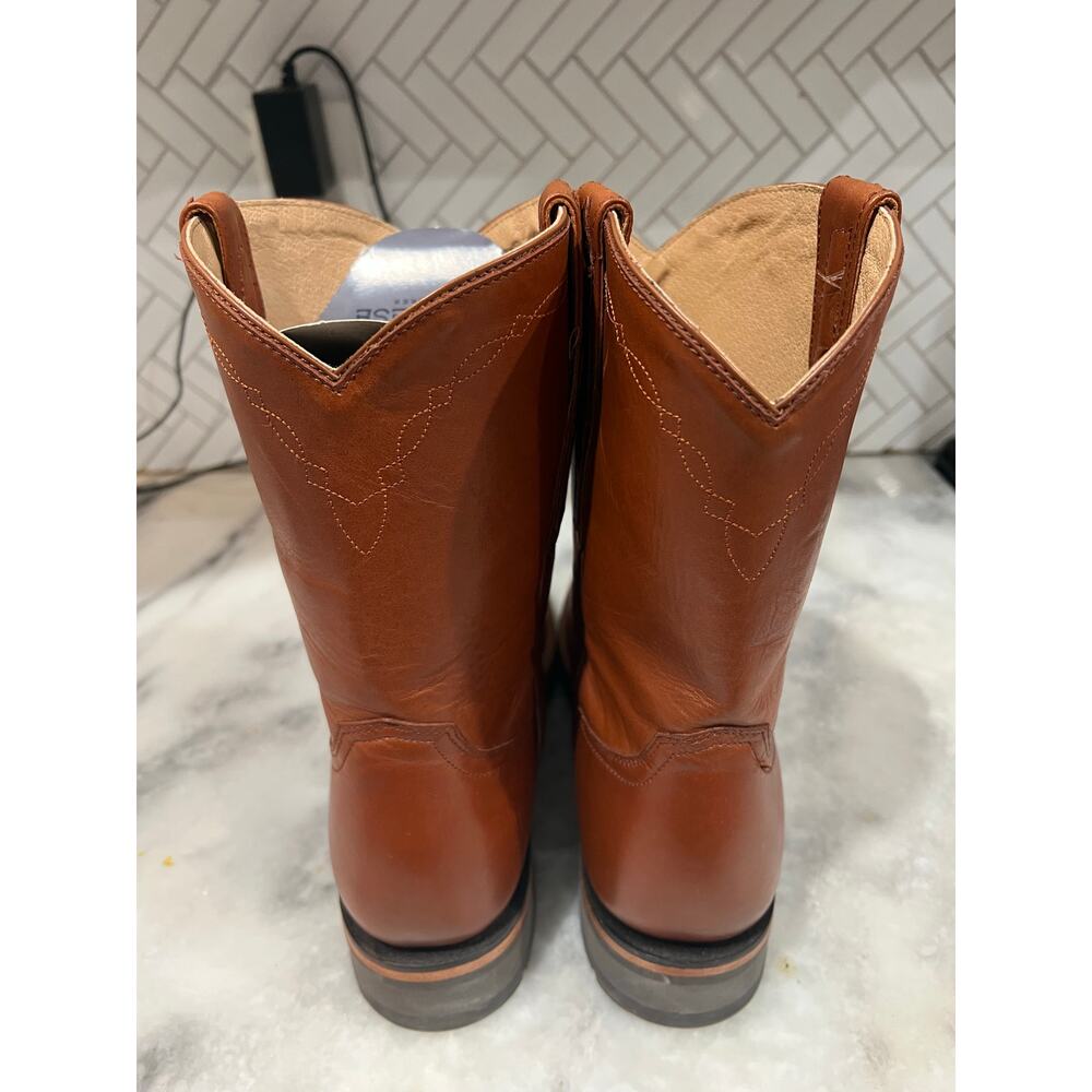 Lucchese Men’s Cognac Cowhide Ranch Hand Roper Boots 2031 Size 11.5D Mexico - Picture 3 of 16